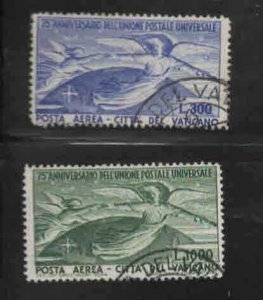 Vatican Scott C18-C19 UPU 1949 Angels Around the Globe design Used CV$56