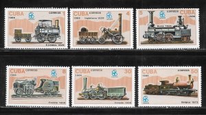 Cuba 2863-2869 EXPO '86, Locomotives set MNH