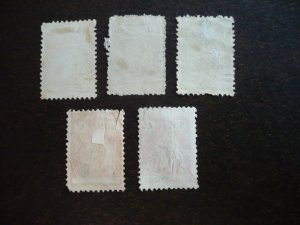 Stamps - Mozambique - Scott#186,191a,191d,191e,191r-Used Partial Set of 5 Stamps