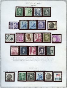 US Scott 1278-95  Complete prominent Americans Mint NH in mounts See Scan
