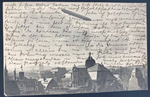 1909 Germany RPPC Postcard Cover To Graverberg Zeppelin In Elberfeld