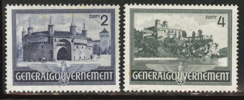 Poland Scott N74-75 MNG 1941 German Occupation set