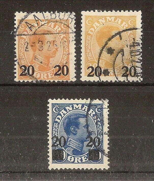 Denmark 1926 Surcharges SG229(2) & SG230 Fine Used Cat£50