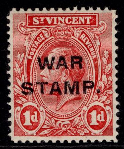 ST. VINCENT GV SG122, 1d red, M MINT. Cat £14.