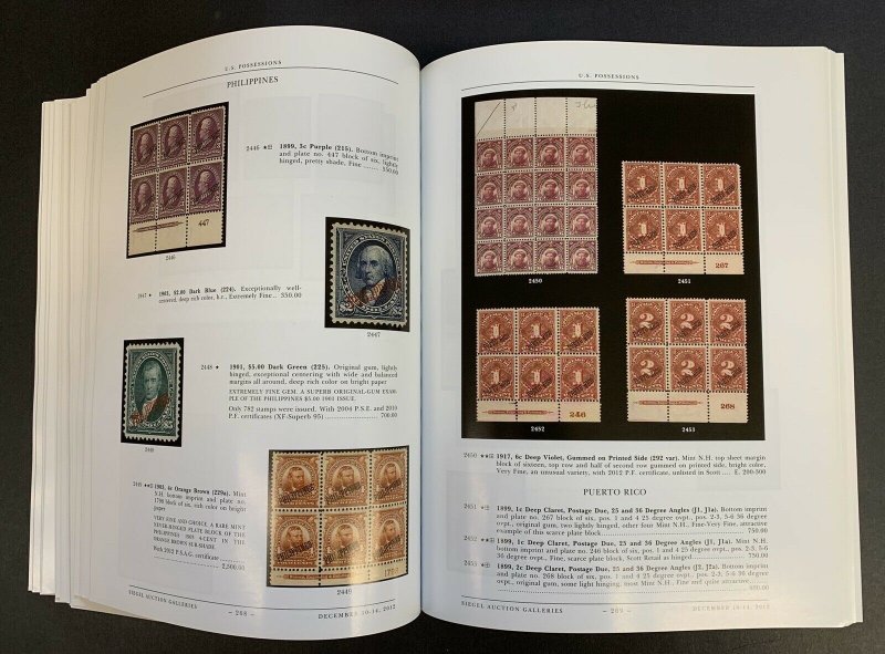 U.S. and Foreign Stamps & Covers, Robert A. Siegel, Sale 1037, Dec. 10-14, 2012