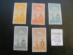 DENMARK 1934 MNH SC C6-11 SET  XF $40 (160)