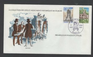 France #1609-10  (1978 Europa) on unaddressed Franklin FDC