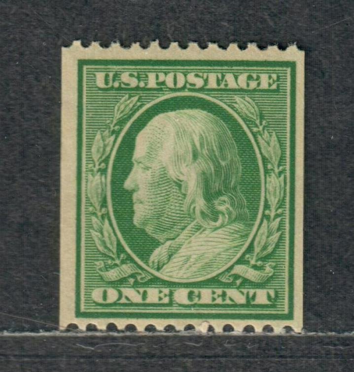US Sc#348 M/NH/F-VF, Genuine Coil Stamp, Cv. $80
