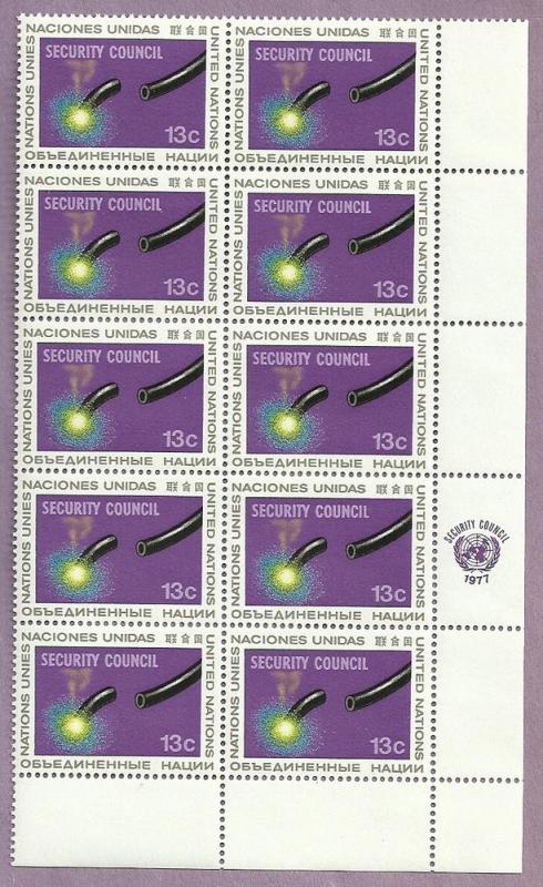 United Nations Block of 10 Mint Stamps / Scott 285