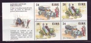 Ireland Sc 737a 1989 Old Car stamp booklet pane mint NH