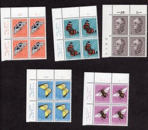 Switzerland  #B196-200 MNH 1950  Pro Juventute  in blocks of 4