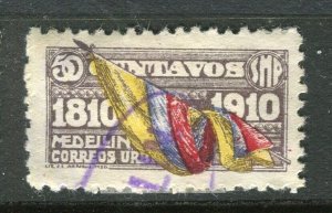 COLOMBIA; PRIVATE LOCAL POST Company issue 1903 Medellin Flag used