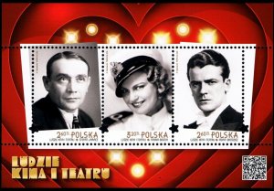 Poland 2018 MNH Stamps Souvenir Sheet Scott 4373a Polish Actors Actresses Cinema