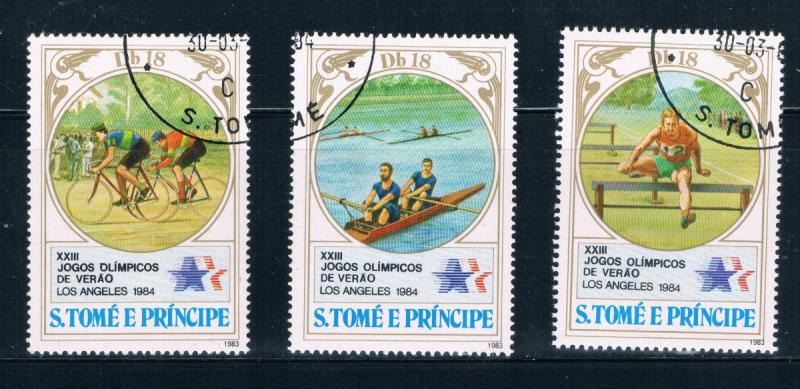 Saint Thomas and Prince Is 725a-c Used Olympics 1984 (GI0435)+