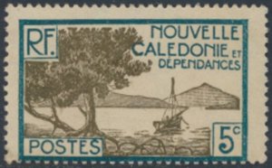 New Caledonia     SC# 139  MNH   boat on lake  see details & scans