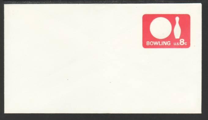 US U563 Bowling Postal Envelope Unused 