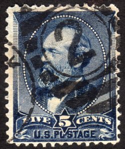1888, US 5c, James A. Garfield, Used, Sc 216