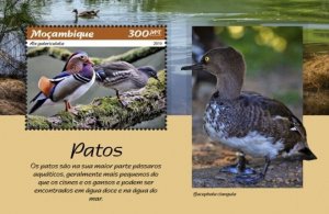 Mozambique - 2019 Ducks on Stamps - Souvenir Sheet - MOZ190112b