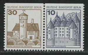 Germany Berlin Scott # 9N394, 9N391, mint nh, se-tenant, Mi # W65