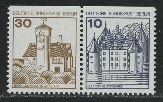Germany Berlin Scott # 9N394, 9N391, mint nh, se-tenant, Mi # W65