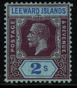 LEEWARD ISLANDS SG74a 1926 2/= RED-PURPLE & BLUE/BLUE MTD MINT