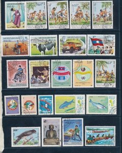 D397514 Laos Nice selection of VFU (CTO) stamps