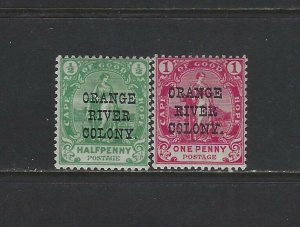 ORANGE RIVER COLONY - #54, #56 - OVERPRINTED MINT STAMPS  MH MLH