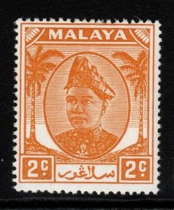 MALAYA SELANGOR SG91 1949 2c ORANGE MNH