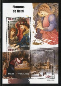 GUINEA BISSAU 2023 CHRISTMAS PAINTINGS SHEET MINT NH