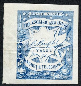 Private Telegraph FRANK STAMP 2/6 PROOF (no control number)