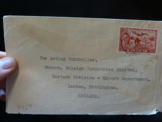 Sarawak KGVI 8c on 1952 Cover to UK (12bey)