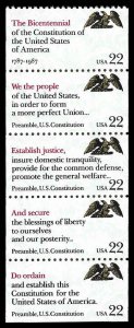 PCBstamps   US #2355/2359a Bk Pane $1.60(5x22c)Preamble Constitution, (26)