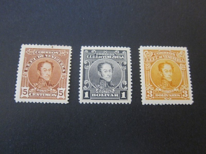 Venezuela 1924 Sc 269,282,284 MH