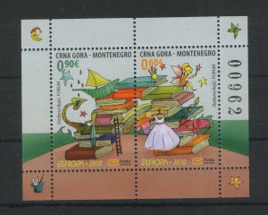 MONTENEGRO-BLOCK-EUROPA CEPT-CHILDREN'S BOOKS-2010.