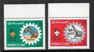 IRAQ  1966 LABOR DAY Set Scott Nos. 407-408 MNH