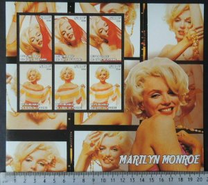 2003 marilyn monroe music cinema films glamour women large m/sheet #1