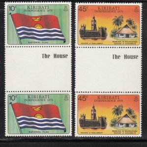 Kiribati 325-6 gutter pairs mnh