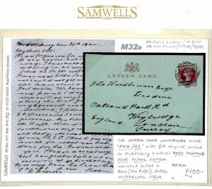 NATAL Anglo-Boer War Cover 1900 *SOLDIERS LETTER* Super Content GB MILITARY M32b