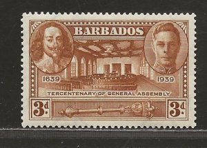 BARBADOS SC# 206   VF/MOG