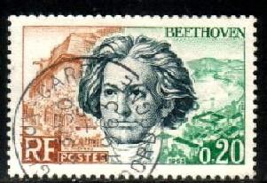 Beethoven, Birthplace at Bonn & Rhine, France SC#1059 used