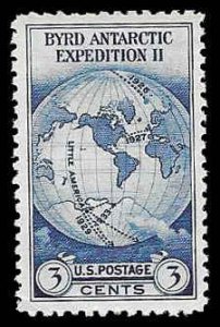 PCBstamps   US # 753 3c Byrd Antarctic, MNH, (24)