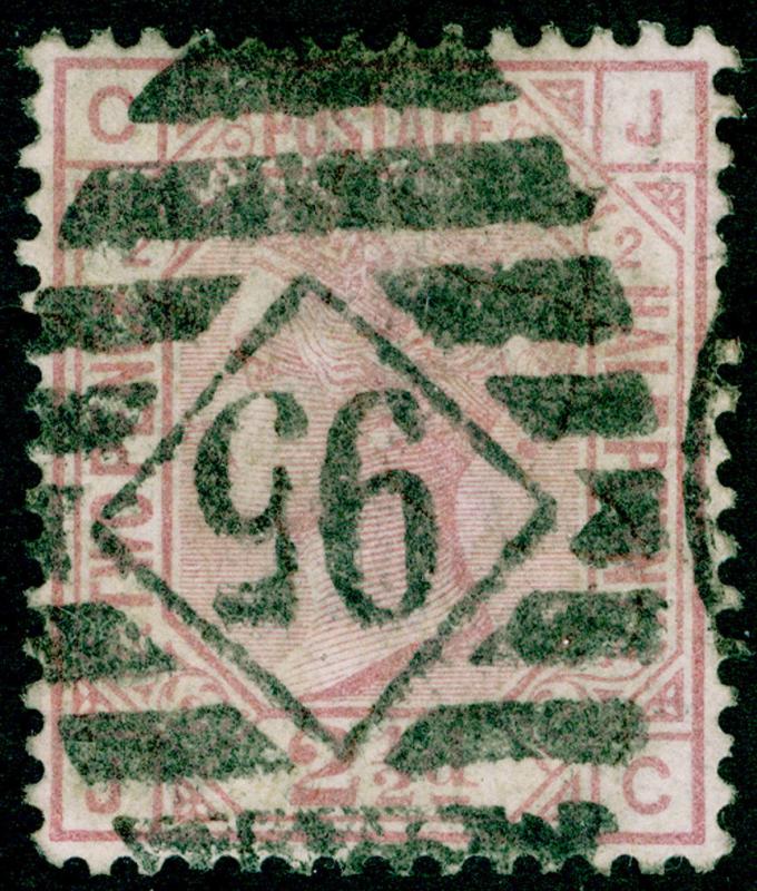 SG139, 2½d rosy mauve PLATE 2, USED. Cat £90. WMK ANCHOR. JC