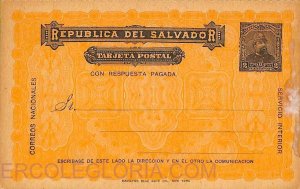 ad6360 - EL SALVADOR - Postal History - STATIONERY CARD H & G # 22 - Double card
