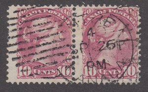 Canada #40b Used Small Queen Pair