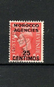 Morocco Agencies-Spanish Currency 1951-52 25c on 2 1/2d GB opt and surch  FU CDS