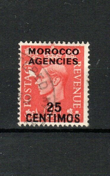 Morocco Agencies-Spanish Currency 1951-52 25c on 2 1/2d GB opt and surch FU CDS