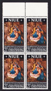 Niue Christmas Block of 4 1967 MNH SC#120 SG#139