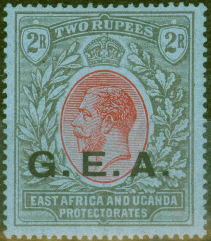 Tanganyika G.E.A 1921 2R Red & Black-Blue SG66 V.F Lightly Mtd Mint