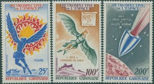 Gabon 1970 SG382-384 History of Flight set MNH