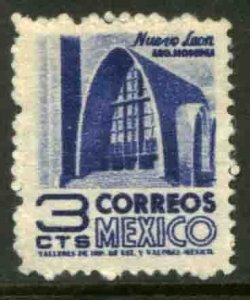 MEXICO 856 3¢ 1950 Definitive 1st Printing wmk 279 UNUSED, VLH, OG. VF.